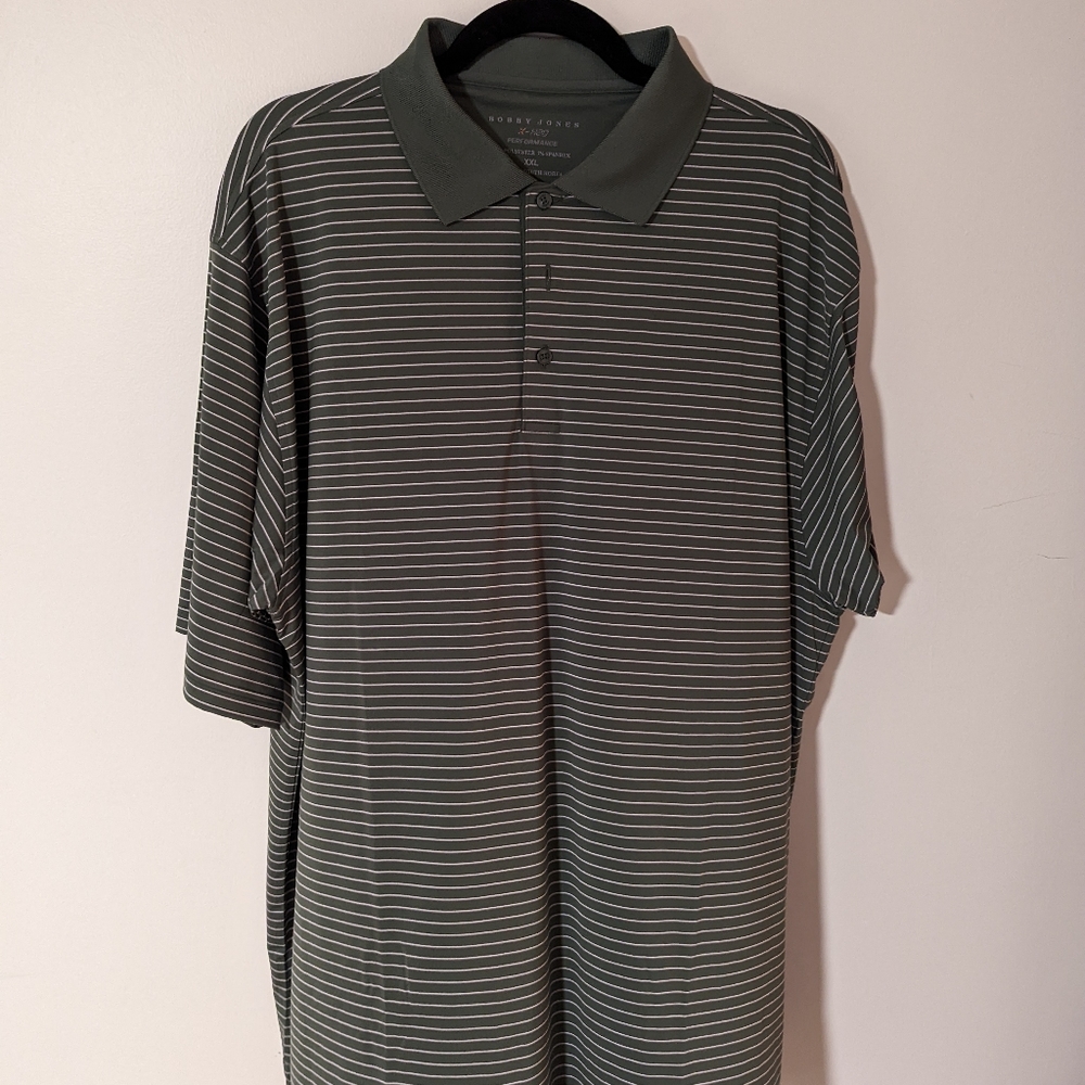 Bobby Jones Green Striped Polo